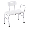 Carex Classic Transfer Bench White Bench with Aluminum Frame