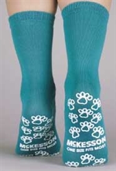 Medi-Pak Above Ankle Slipper Socks Teal One Size Fits Most
