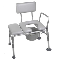 Combination Padded Transfer Bench Commode