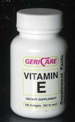 Geri Care Vitamin E 200 IU Softgels Bottle of 100