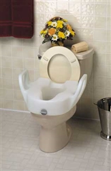 Lock-On Elevated Toilet Seat with Arms