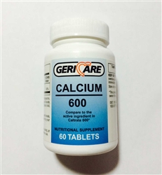 Geri Care Calcium 600 mg Tablets bottle of 60