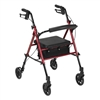 Adjustable Height Aluminum Rollator with 6 inch Casters by Drive Medical