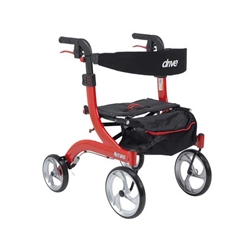 Nitro Aluminum Rollator Hemi Height with 10 Inch Casters by Drive Medical