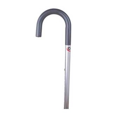 Carex Round Handle Height Adjustable Cane - Silver