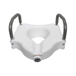 McKesson 5" Raised Locking Toilet Seat with Removable Arms