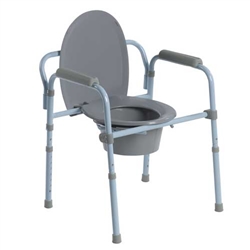 Folding Steel Commode by McKesson