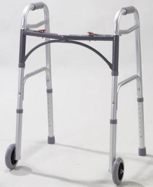 Easy-Release 2 Button Walker Adult W 5  Wheels