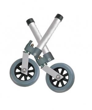 Comb. Swivel Fixed Wheels 5  w Lock & Rear Glides  pr