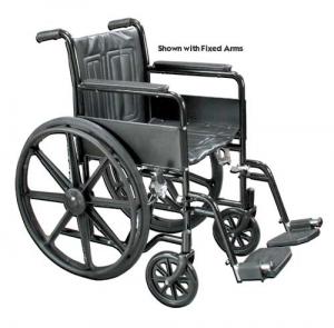 Wheelchair Economy Fixed Arms 18  w Swing-Away Footrests