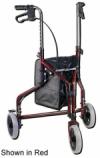 Rollator 3-Wheeled w Pouch Loop Brk-Flame Blue 10218FBL-1