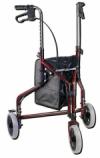 Rollator 3-Wheeled w  Pouch Loop Brk Flame Red 10218FRD-1