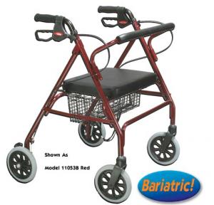 Oversize Rollator With Loop Bk Blue Bariatric Steel 10215BL-1