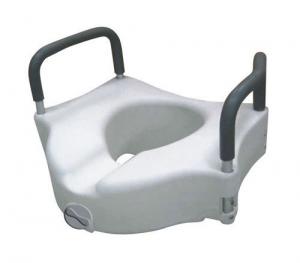 Raised Toilet Seat w  Lock & Padded Removable Arms