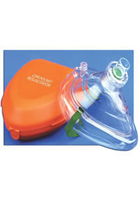CPR Pocket Mask W Hard Case & One-Way Valve & O2 Inlet