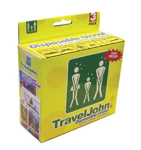 Travel John Disp Urinary Pouch Bx 3