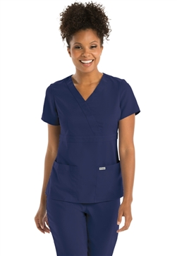 Grey's Anatomy Scrubs #4153 3 Pocket Mock Wrap - Jr. Fit