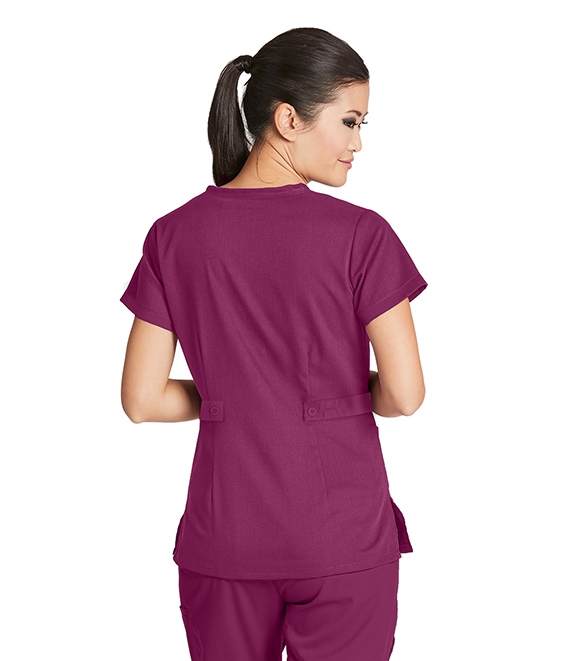 GR-4153 - Grey's Anatomy 25.5 Inch Women's Mock Wrap Nurse Scrub Top