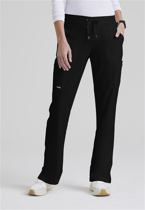 ComfortEase Women's Modern Fit Cargo Scrub Pants Size L Tall Ceil Blue