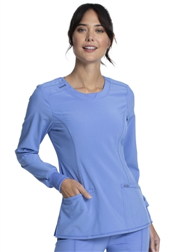 Infinity by Cherokee Antimicrobial Women's Long Sleeve Round Neck Top #CK781A