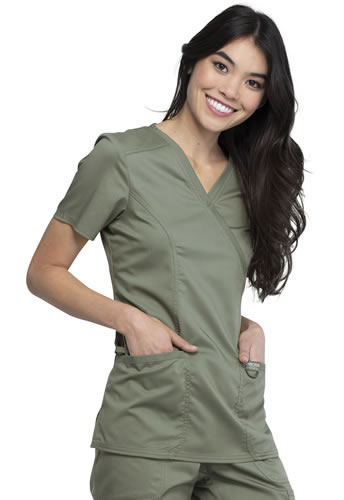 Revolution Workwear Mock Wrap Top #WW610