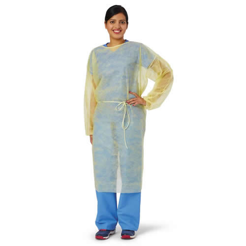 Medline Disposable SPP Lightweight Cover Isolation Gowns with Full Back Qty. 10