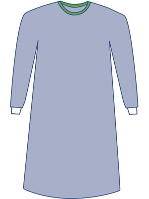 Sterile Non-Reinforced Eclipse Surgical Gowns 18/Case- Plus Sizes