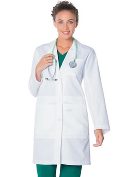 Lab coat SEKUROKA® for women length 114 cm, Women's size: 38, Overalls and  lab coats, Work clothing, Occupational Safety and Personal Protection, Labware