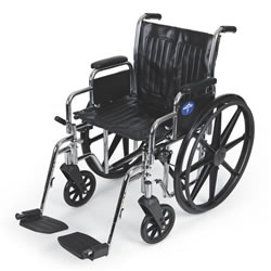 Excel 2000 Wheelchairs  Removable Desk-Length Arms  Swing-Away Detachable Footrests  Black