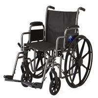 Excel K1 Basic Wheelchair  18  Desk-length arms  swing-away detachable footrest