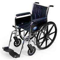 Excel Narrow Wheelchair  Removable Full-Length Arms  Swing-Away Detachable Footrests