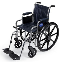Excel 2000 Wheelchairs  Removable Desk-Length Arms  Swing-Away Detachable Footrests  Navy