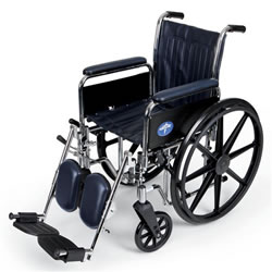 Excel Narrow Wheelchair  Removable Full-Length Arms  Swing-Away Detachable Elevating Legrests