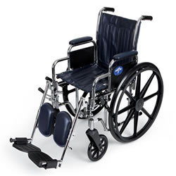 Excel 2000 Wheelchairs  Removable Desk-Length Arms  Swing-Away Detachable Elevating Legrests  Navy
