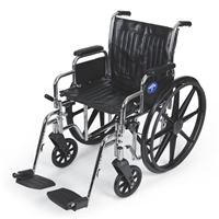 Excel Extra-Wide Wheelchairs  20  Wide  Removable Desk Length Arms  Swing-Away Detachable Footrests   Black