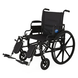 Excel K4 Lightweight Wheelchair  22  Swing-Back Desk Length Arms  Swing-Away Detachable Elevating Legrests