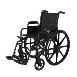 Excel K3 Lightweight Wheelchair  16  Removable Desk-Length Arms  Swing-Away Detachable Footrests