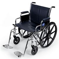 Excel Extra-Wide Wheelchairs  20  Wide  Removable Desk-Length Arms  Swing-Away Detachable Footrests