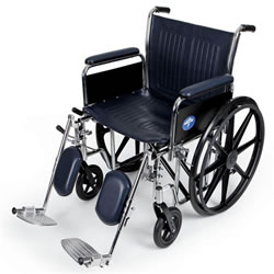 Excel Extra-Wide Wheelchairs  20  Wide  Removable Full-Length Arms  Swing-Away Detachable Elevating Legrests