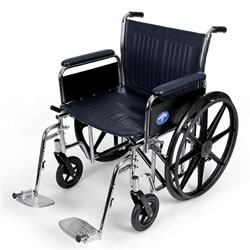 Excel Extra-Wide Wheelchairs  22  Wide  Removable Full-Length Arms  Swing-Away Detachable Footrests