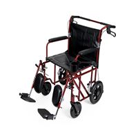 Ultralight Bariatric Transport Chair  Permanent full length arms