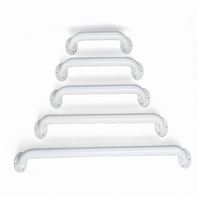 White Enamel Bathroom Grab Bars - 32  long  Qty. 3