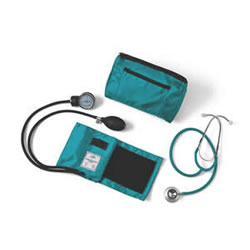 Compli-Mates Dual-Head Stethoscope & Aneroid Sphyg  Teal