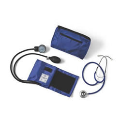 Compli-Mates Dual-Head Stethoscope & Aneroid Sphyg  Royal Blue