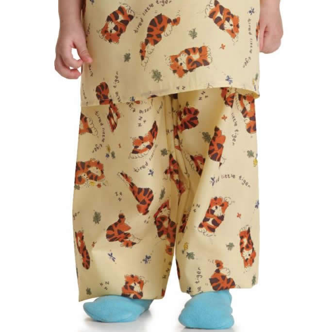 Medline Tired Tiger Pediatric Elastic Waist Pajama Pants