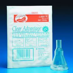 Clear Advantage with Aloe External Male Catheter 100/Box-All Sizes