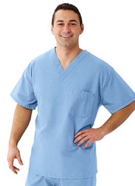 Medline WORKS Unisex Reversible V-Neck 2 Pocket Scrub Tops #ML510