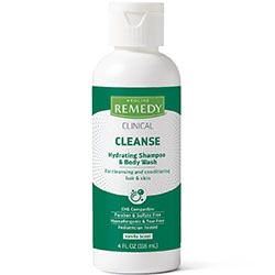 Remedy Clinical Shampoo and Body Wash 4 oz Bottle â€“ Sulfate-Free Hydrating Cleanser 48/Case
