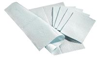 Professional Towels Dental Bibs  3-Ply Tissue  Poly-Backed  Blue  Qty. 500