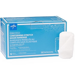 Medline Sterile Conforming Stretch Gauze Bandages 2 inch x 75 inch case of 96